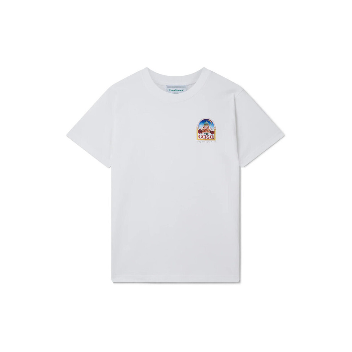 Casablanca  T-SHIRT VUE DE L'ARCHE WHITE  Bílá