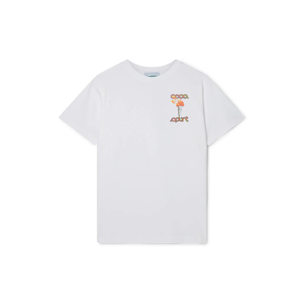 Casablanca  T-SHIRT LA FLAMME DU SPORT WHITE  Bílá