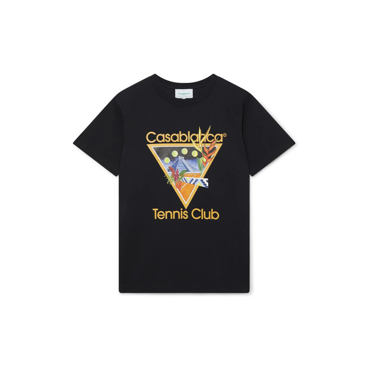 Casablanca  T-SHIRT TENNIS CLUB ICON BLACK  Černá