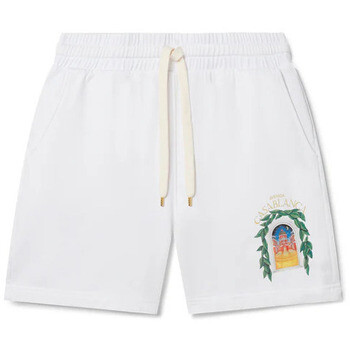 Casablanca  AVENIDA PRINTED SWEATSHORT WHITE  Bílá