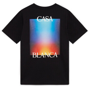 Casablanca  GRADIENT STACKED LOGO TSHIRT BLACK  Černá