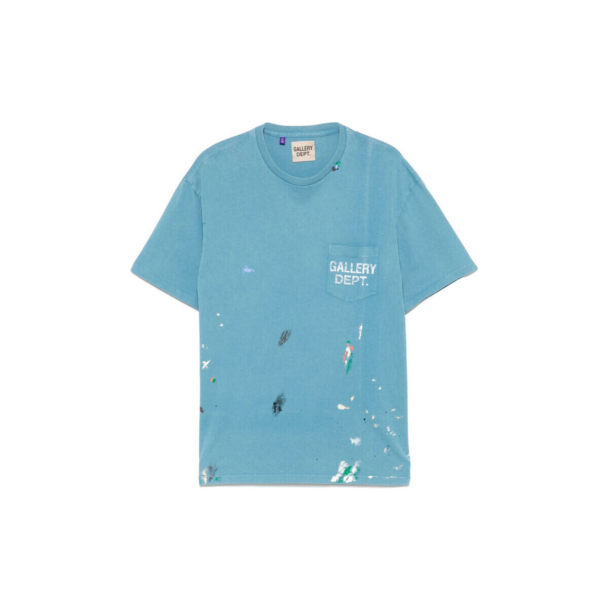 gallery dept  VINTAGE LOGO PAINTED TEE BLU  Zelená
