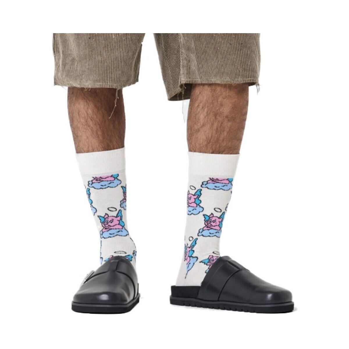 Happy socks  Calcetines Hombre Modèle Good Pig  Bílá