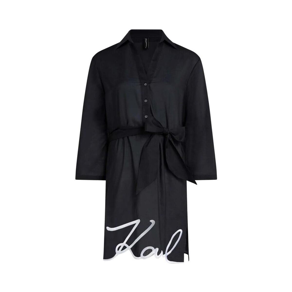 Karl Lagerfeld  Vestidos Mujer Modèle Dna Signature Beach D  Černá