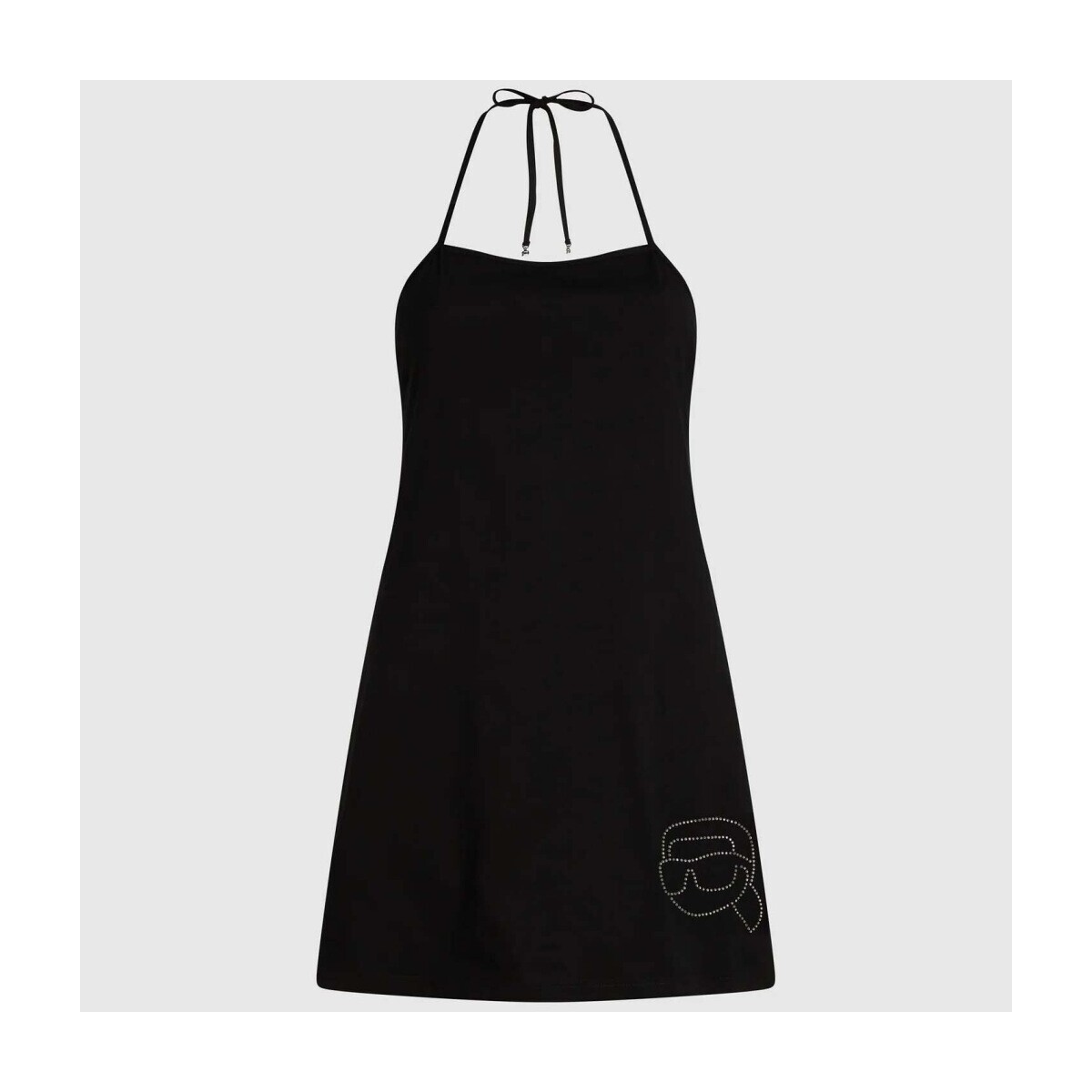 Karl Lagerfeld  Vestidos Mujer Modèle Ikon Rhinestone Beach Dres  Černá
