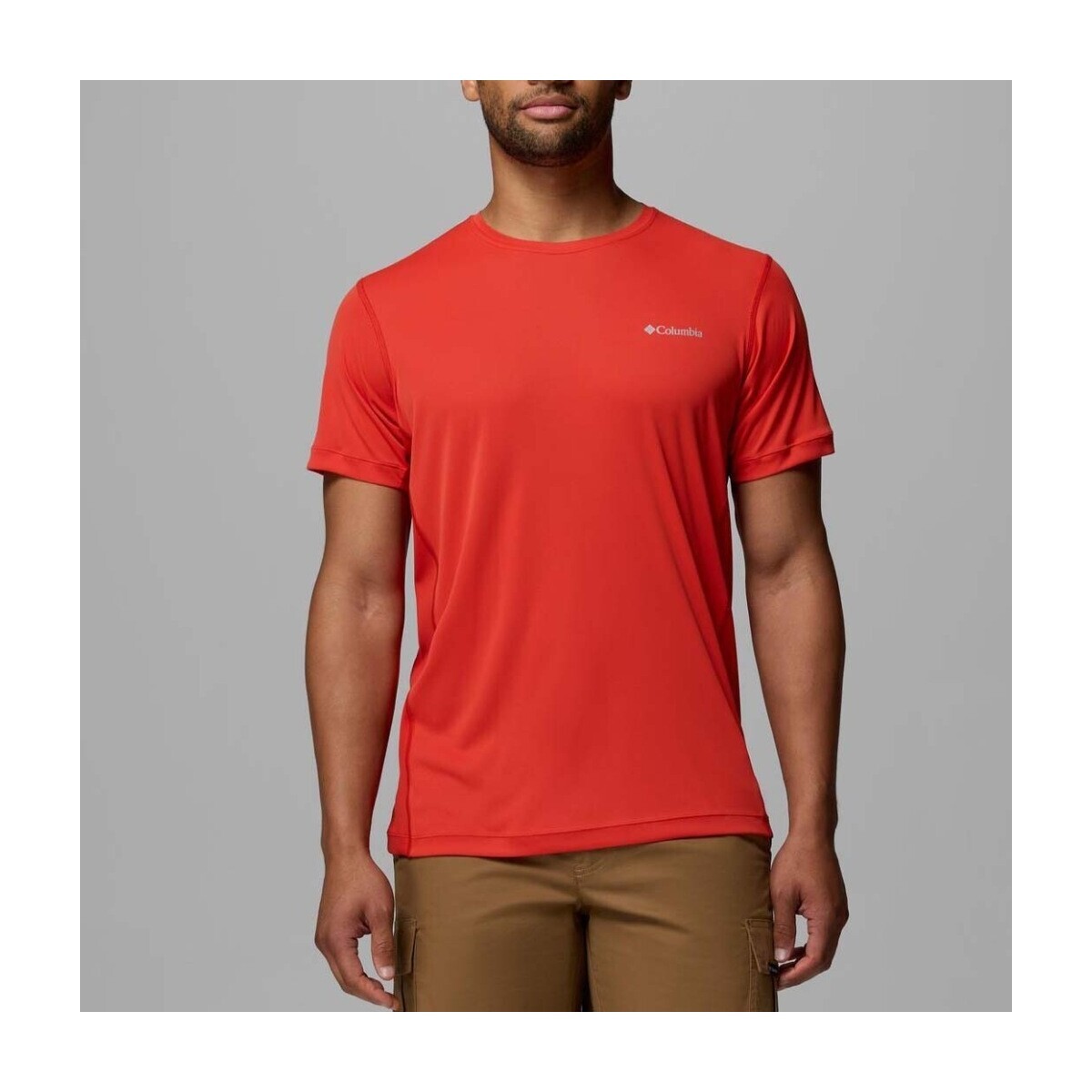 Columbia  Camisetas Hombre Modèle Rules Light Ss Crew  Oranžová