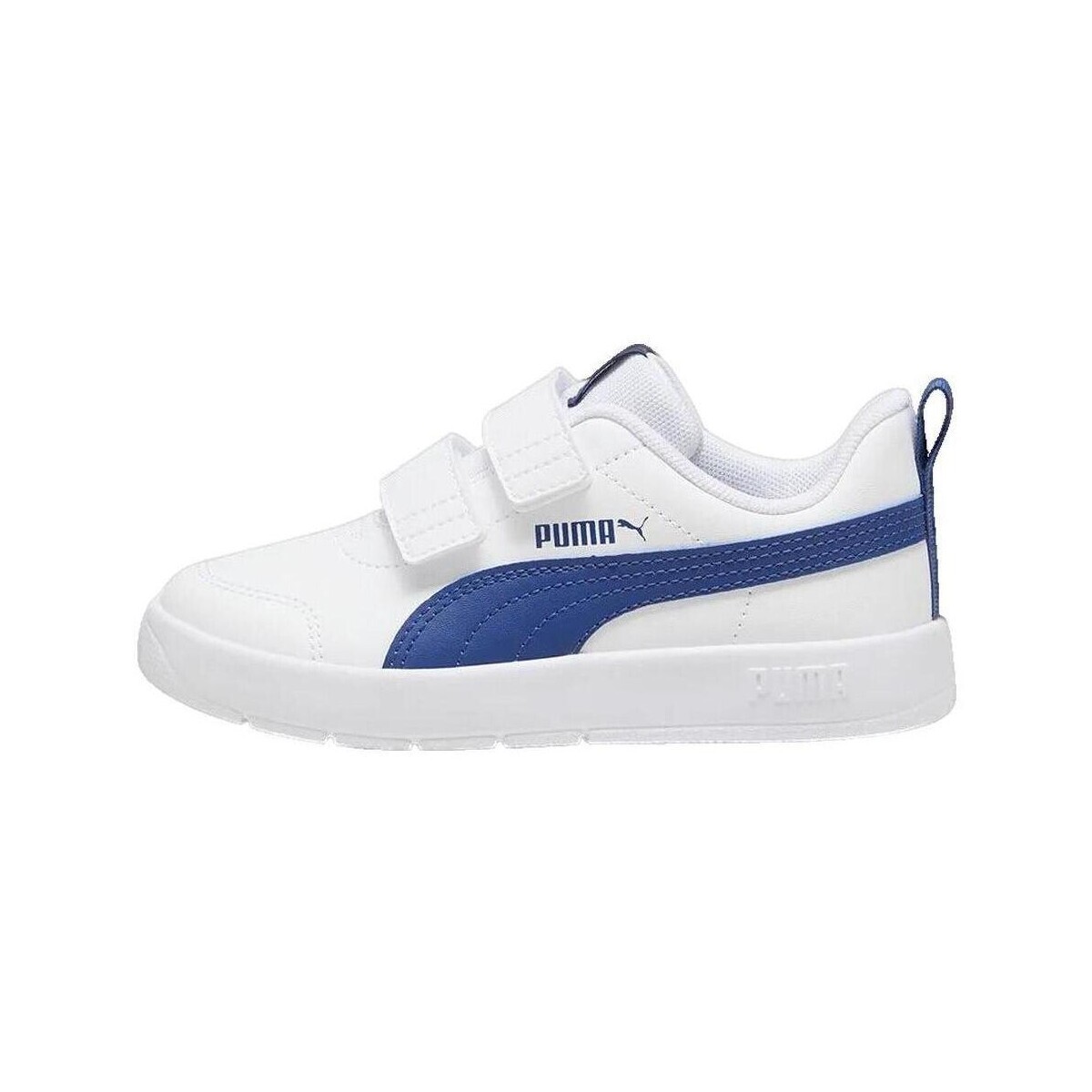 Puma  Baskets basses  Courtflex V3 V blanches avec accents bleus  Bílá