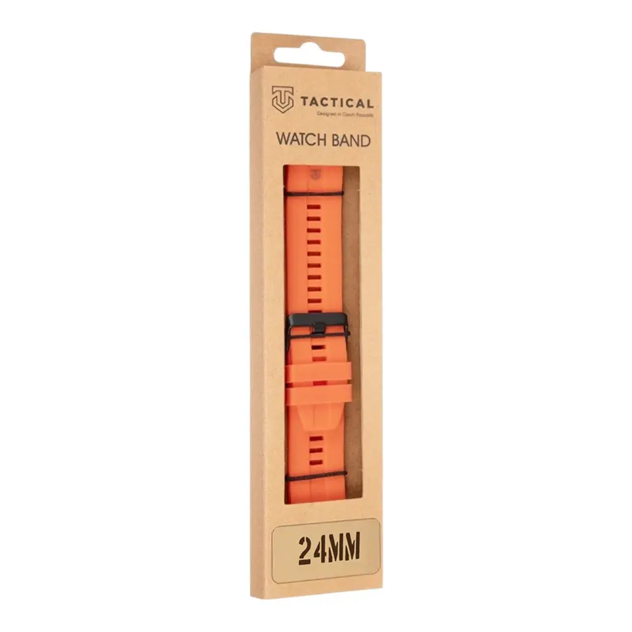 Silikonový řemínek Tactical Quick Release 24mm, oranžová