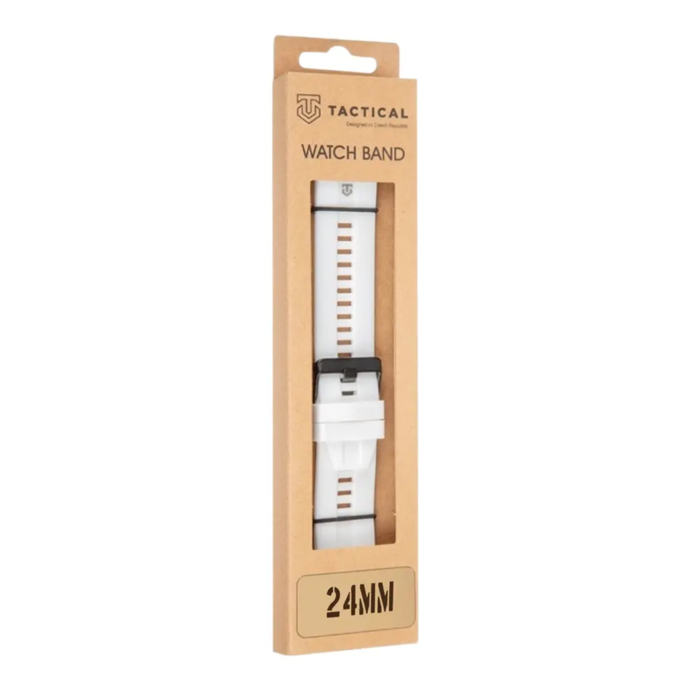 Silikonový řemínek Tactical Quick Release 24mm, bílá