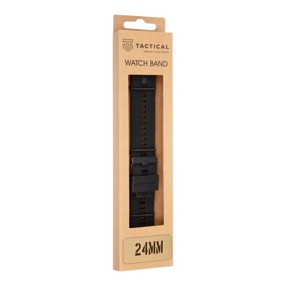 Silikonový řemínek Tactical Quick Release 24mm, černá