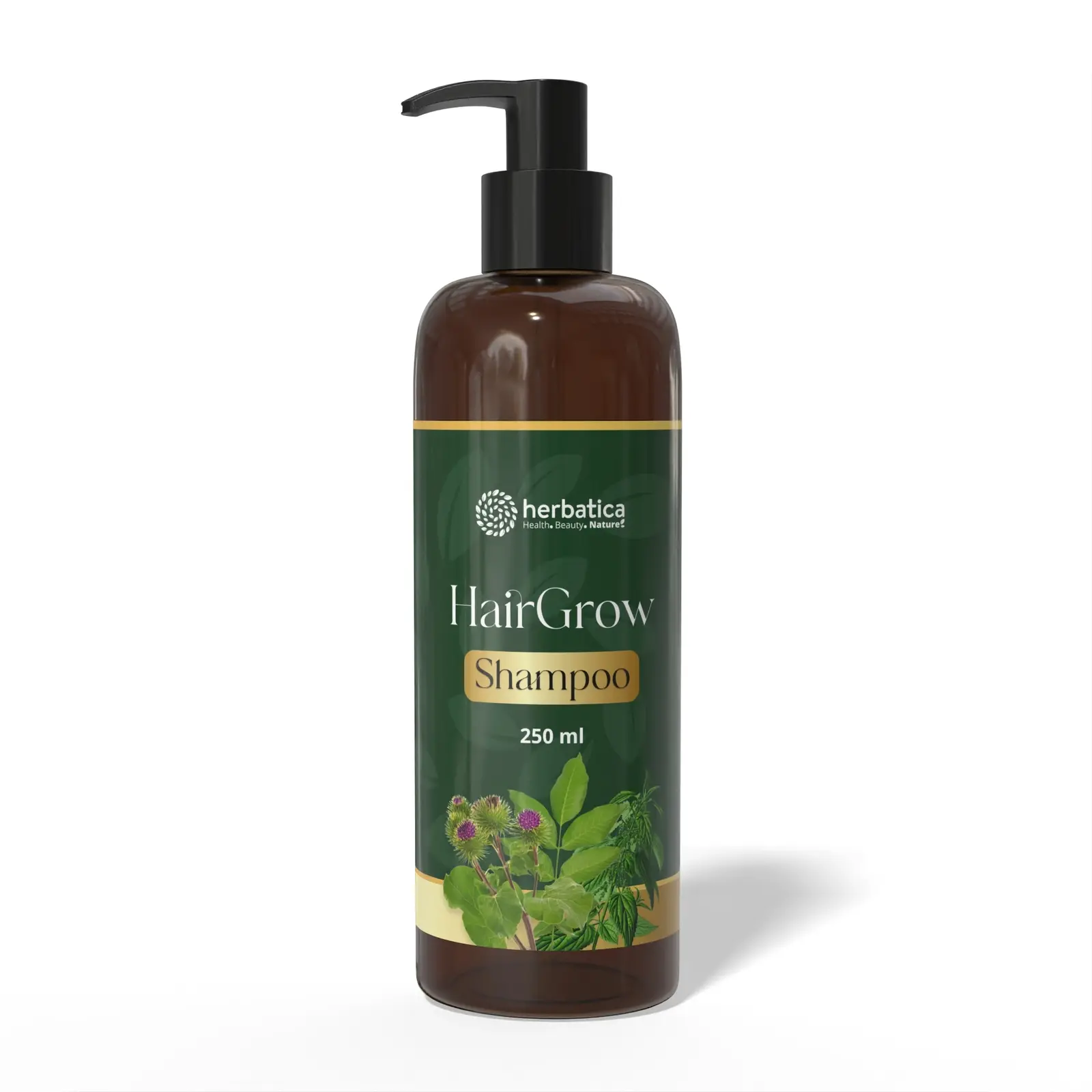 HairGrow Shampoo – šetrný bylinný šampon na podporu růstu vlasů – 250 ml - Herbatica