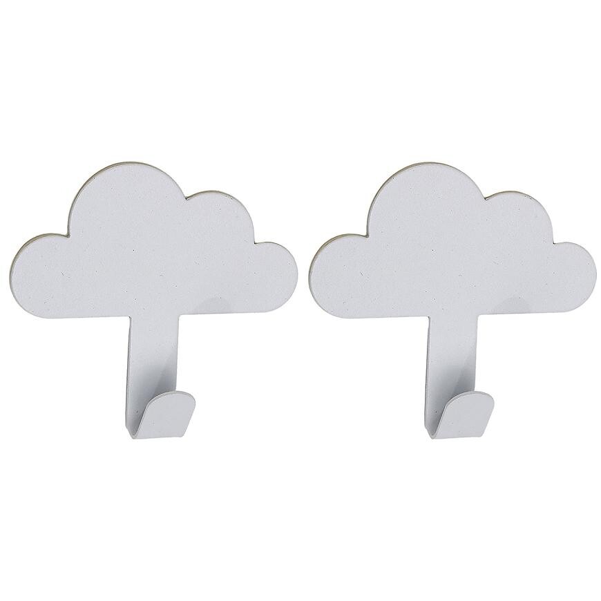 Háček kovový bílý 2ks shk0059a-a