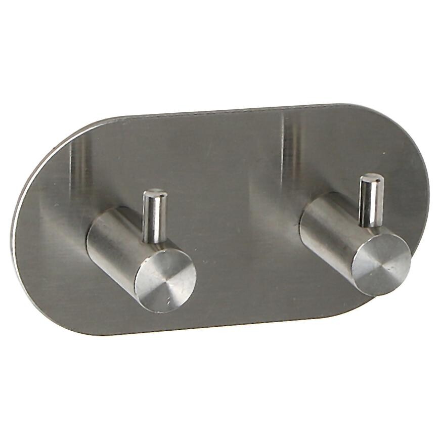 Věšák kovový 2 háčky stříbro bhk0086a-a