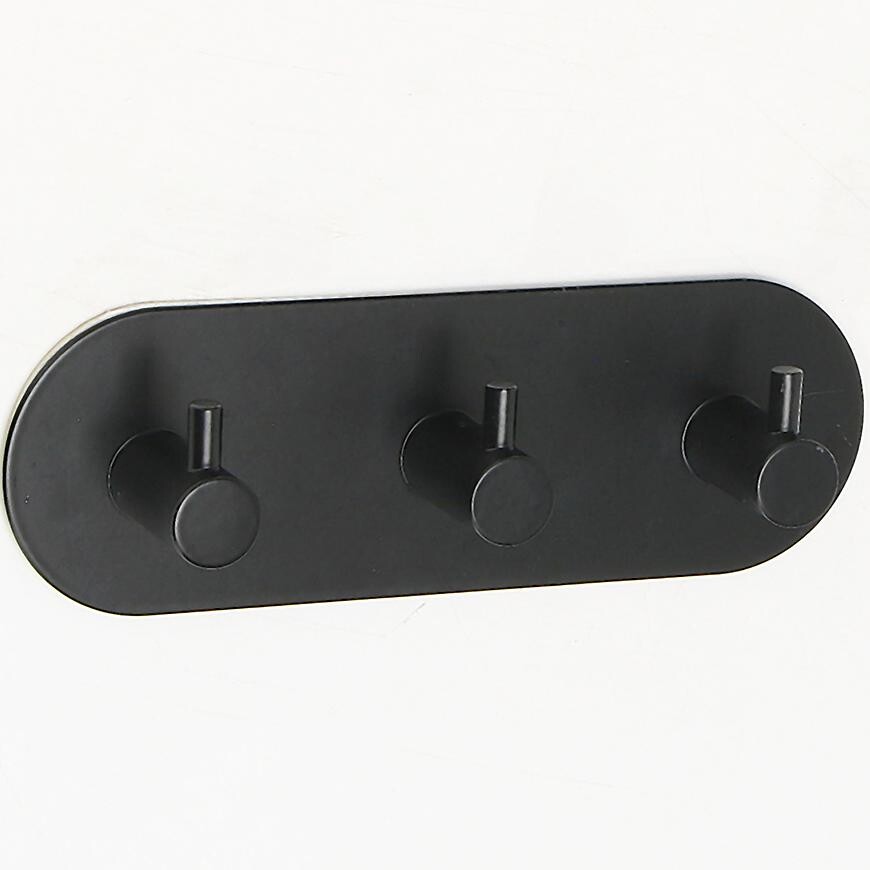 Věšák kovový 3 háčky černý bhk0054a-a