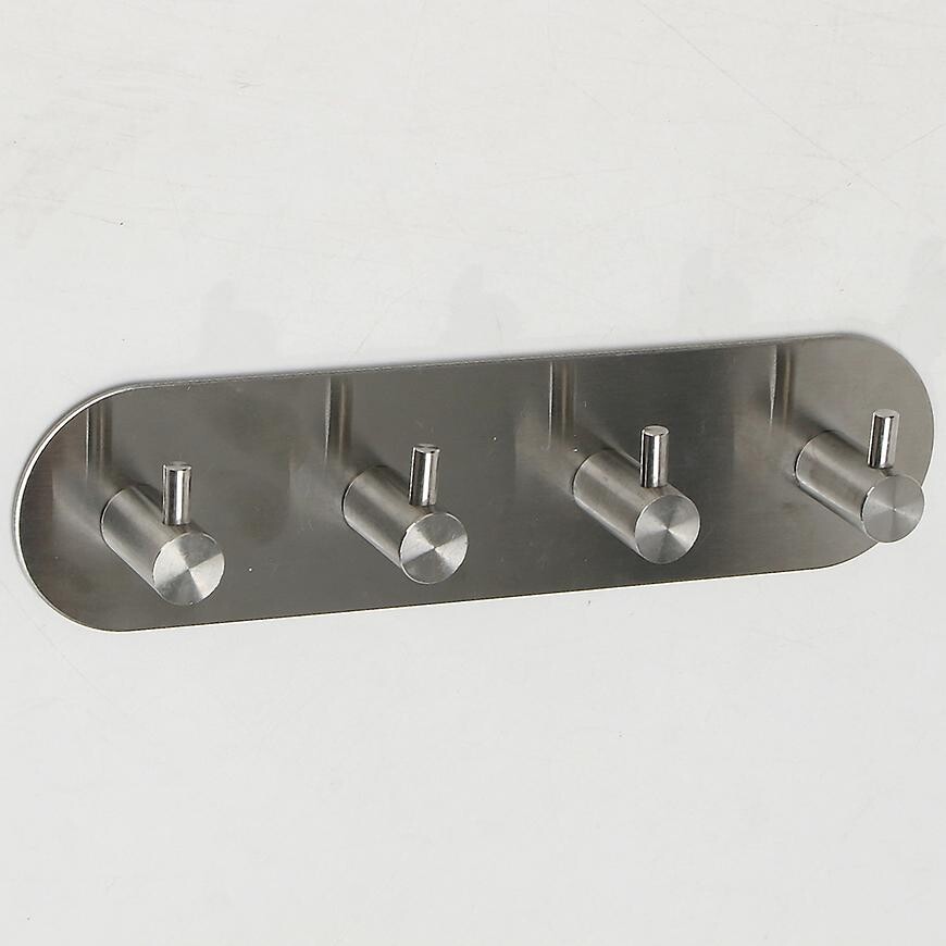 Věšák kovový 4 háčky stříbro bhk0088a-a