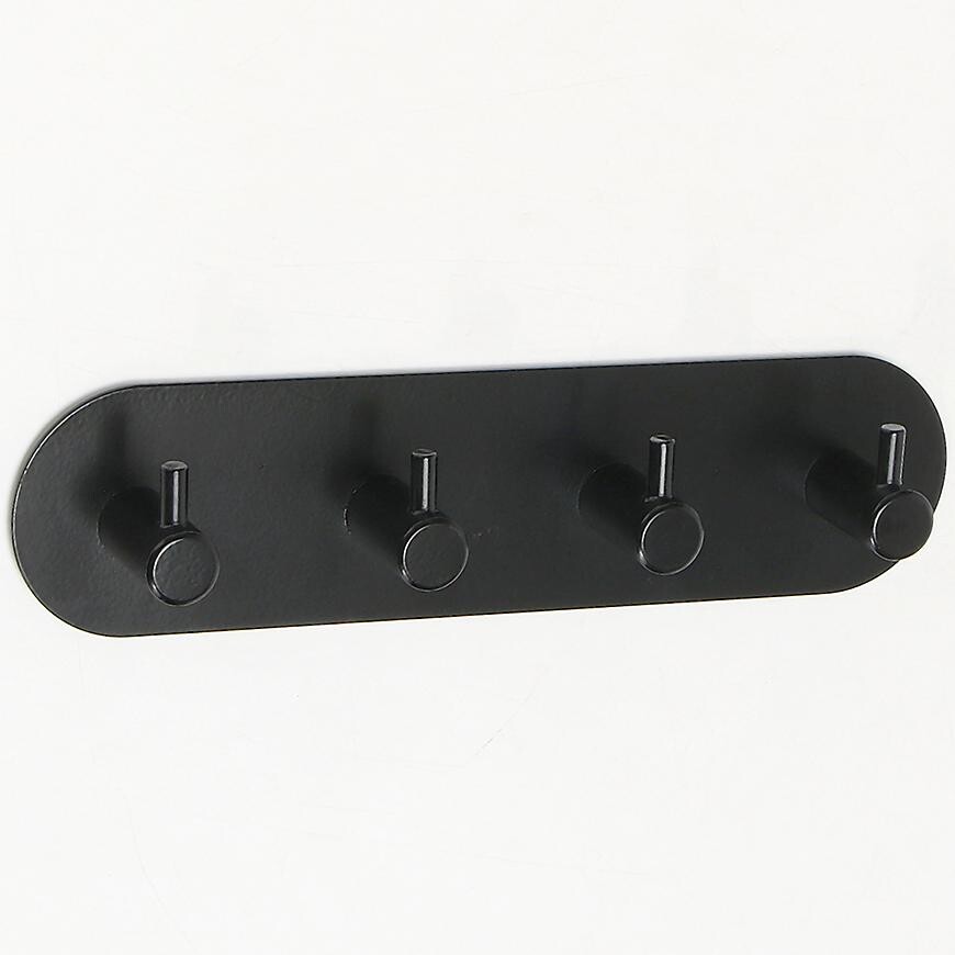 Věšák kovový 4 háčky černý bhk0055a-a