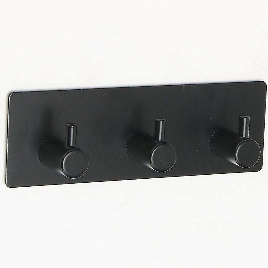 Věšák kovový 3 háčky černý bhk0051a-a