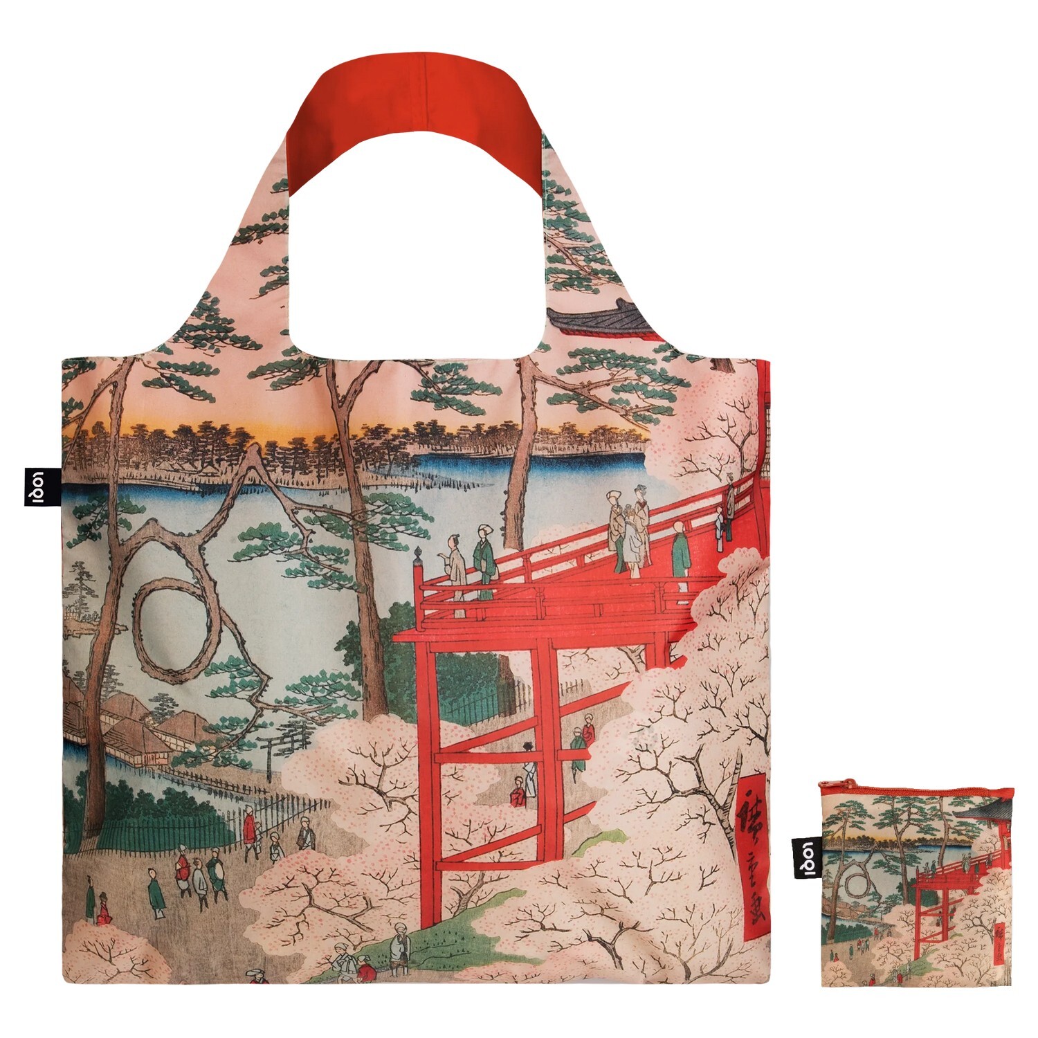 Skládací nákupní taška LOQI UTAGAWA HIROSHIGE Kiyomizu Hall & Shinobazu Pond
