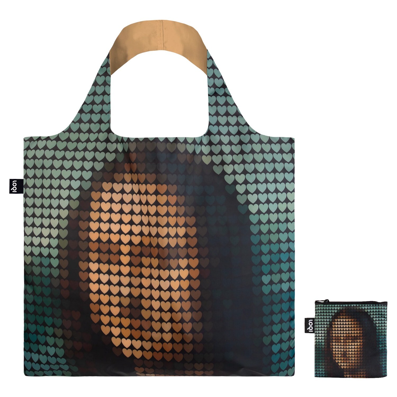 Skládací nákupní taška LOQI PIX & LOVE Mona Lisa