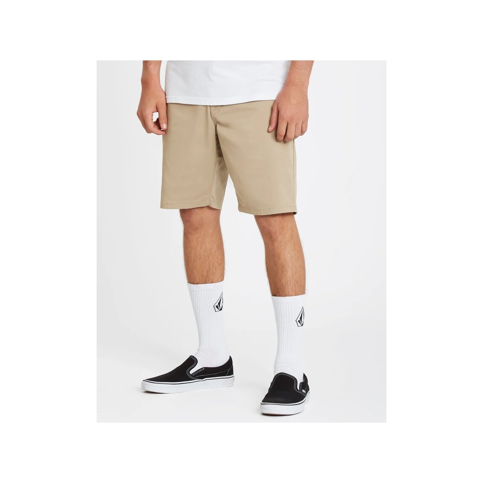 kraťasy VOLCOM - Frickin Mdrn Stch 19 Khaki (KHA) velikost: 32