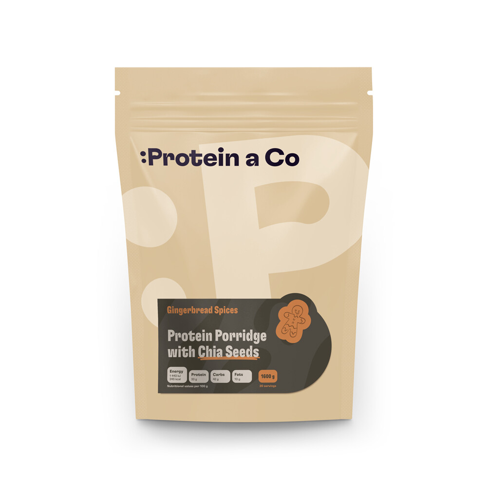 Protein a Co Proteinová kaše s chia - Gingerbread Spices 1 600 g