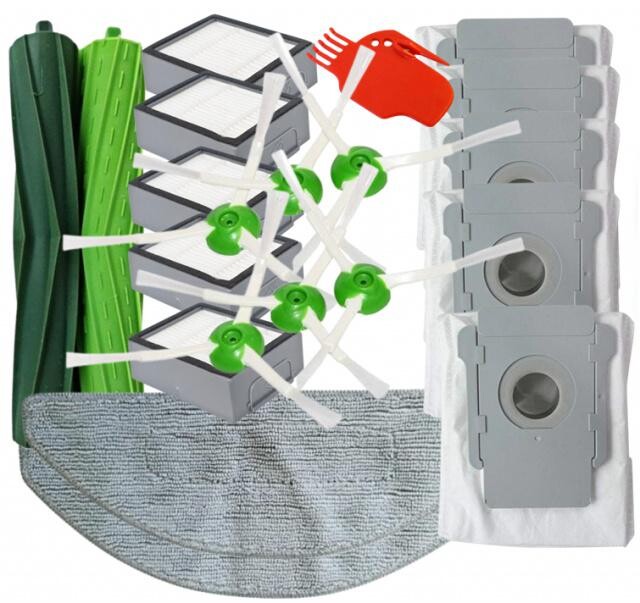 21ks Sada Kartáče, HEPA filtry, mopy, sáčky pro iRobot Roomba Combo i5+, i8+, j5+