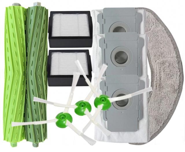 11ks HEPA filtry, kartáče, mop a sáčky pro iRobot Roomba Combo j7+, j9+, Combo 10 Max sada