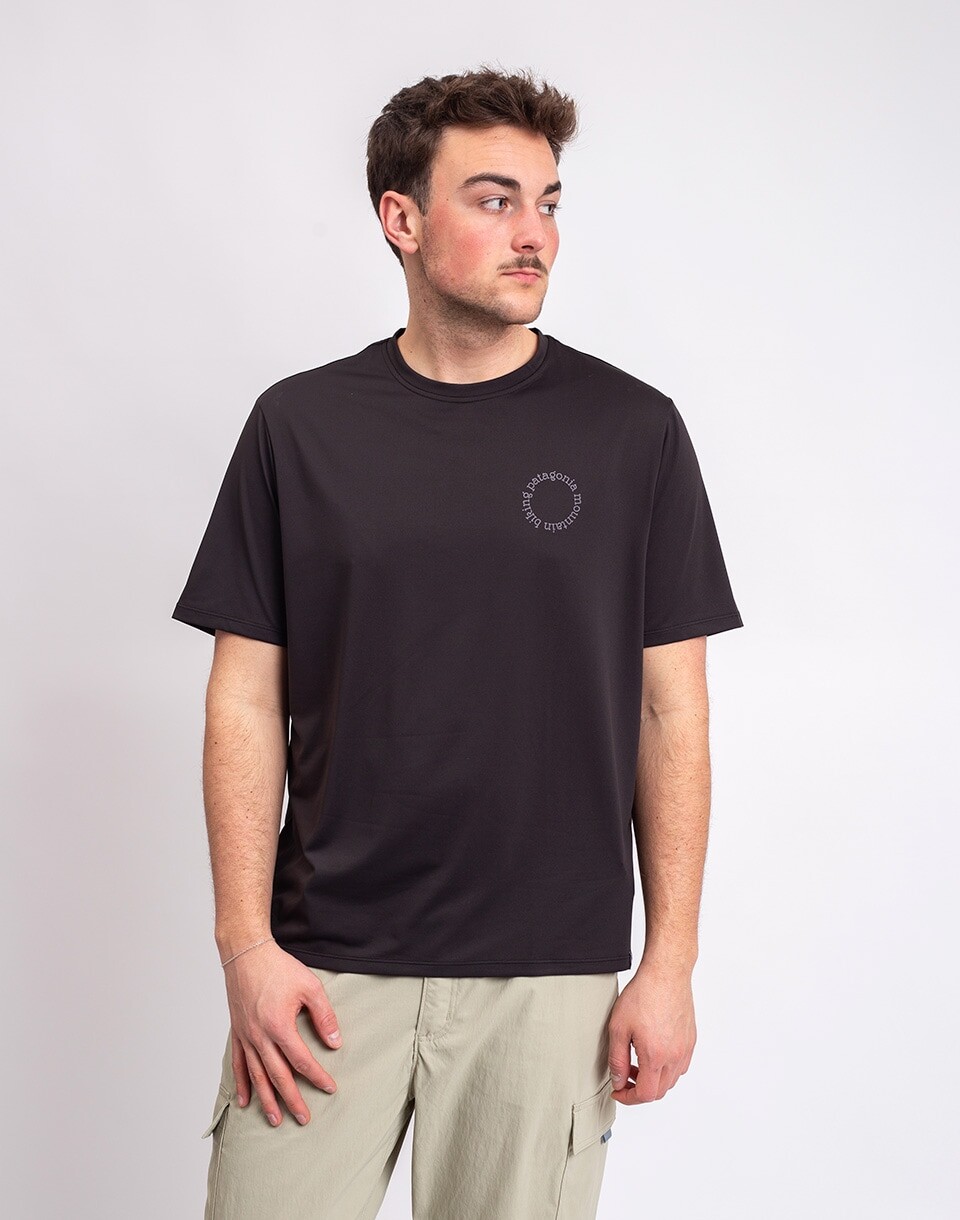 Patagonia M's Capilene® Cool Daily Shirt - Spoke Stencil Black S
