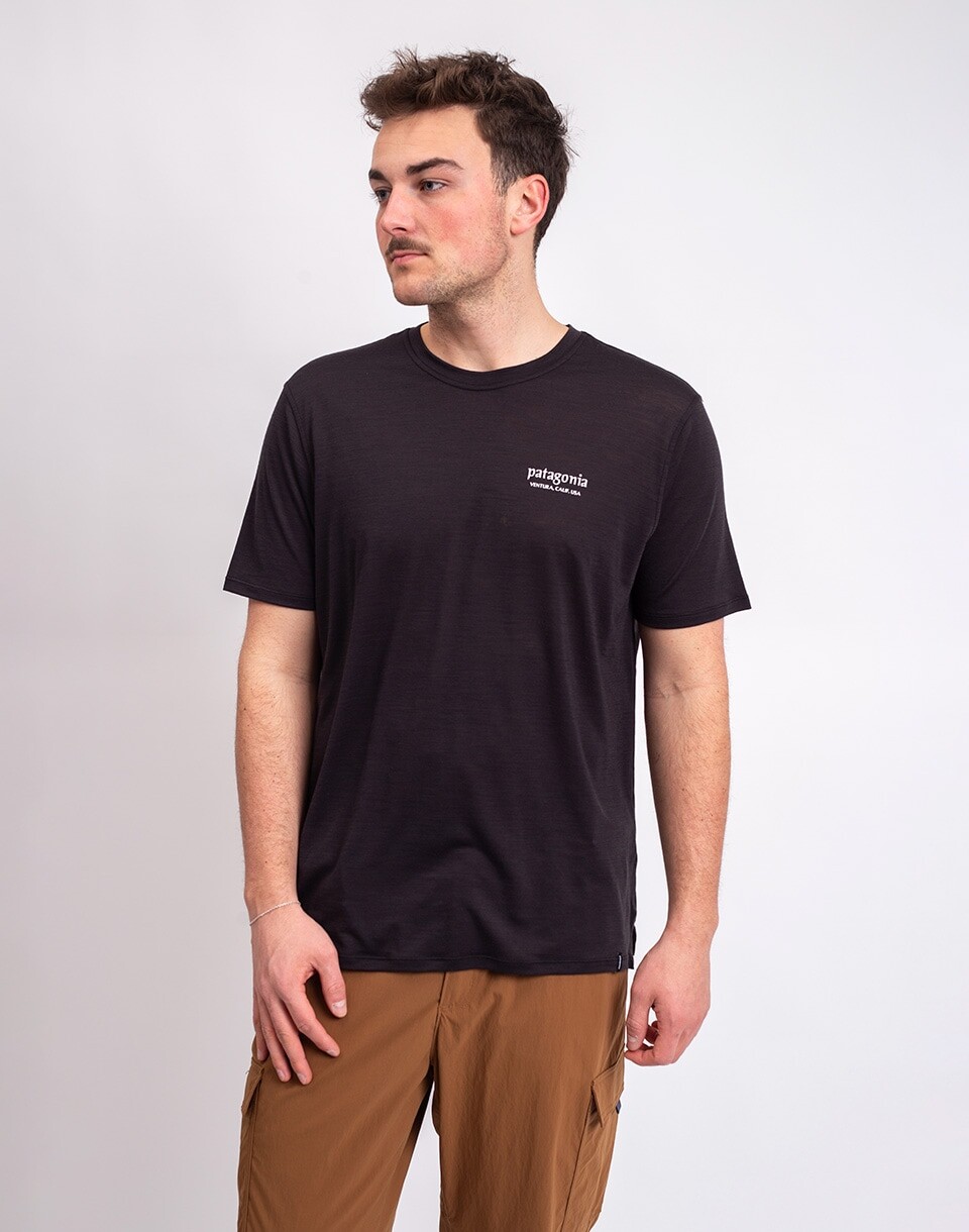 Patagonia M's Capilene® Cool Merino Blend Graphic Shirt Heritage Header: Black S
