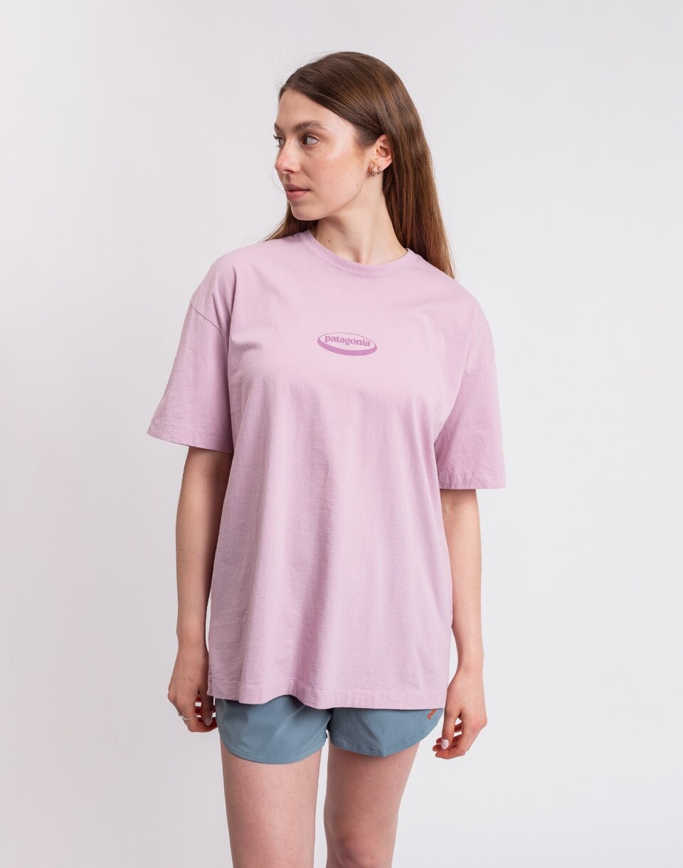 Patagonia W's '95 Oval Logo Oversized T-Shirt Quiet Violet XS