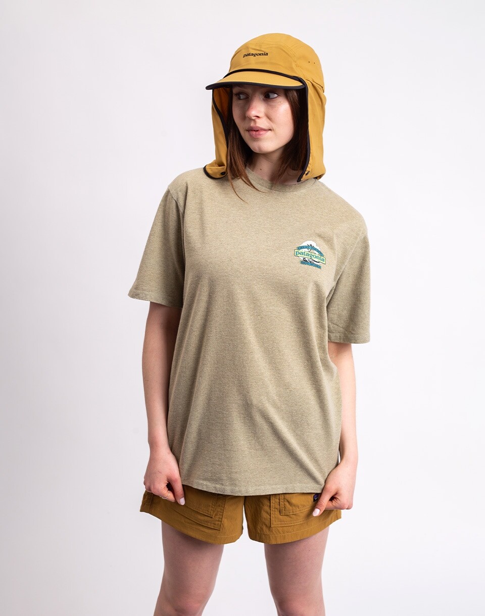 Patagonia W's Great Waves Ringer Tee Gumtree Green M