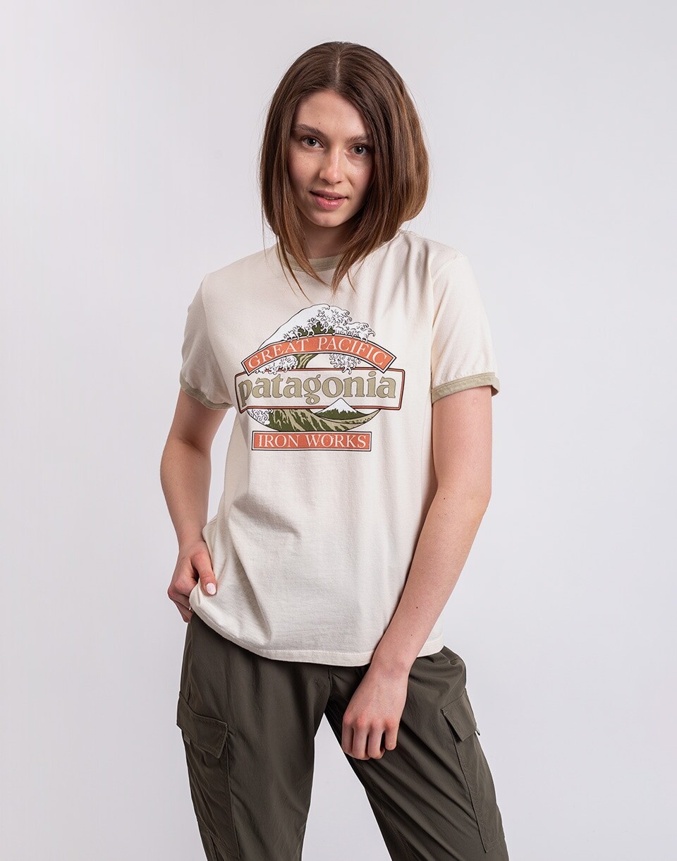 Patagonia W's Great Waves Ringer Tee Undyed Natural XS