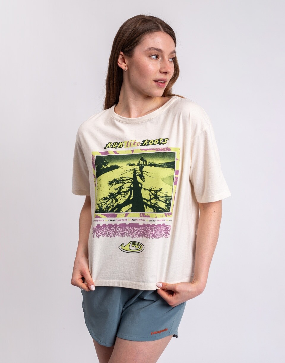 Patagonia W's Run Like Roots Easy Cut T-Shirt Undyed Natural XS