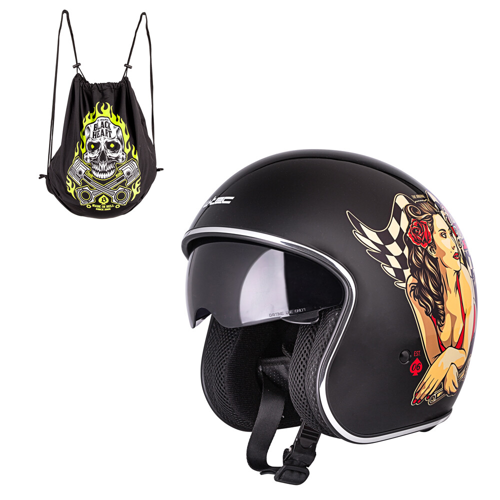 W-TEC Black Heart Black Heart V537 Hot Rod Angel, černá lesk - L (59-60)