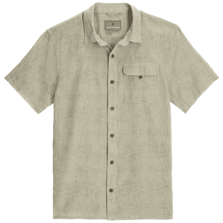 Pánská košile Royal Robbins Hempline Spaced S/S Velikost: M / Barva: béžová