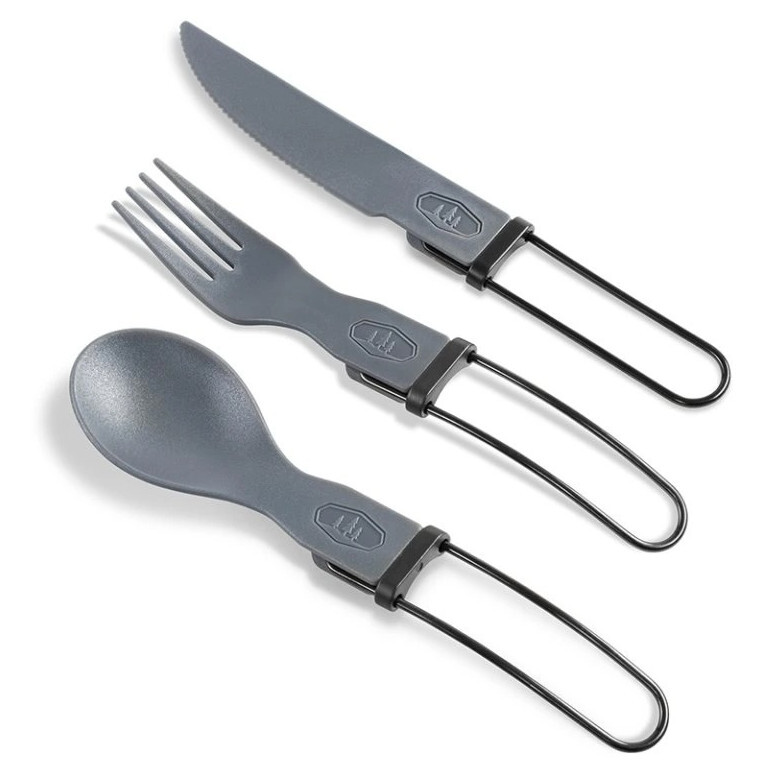 Sada příborů GSI Outdoors Tekk Trio Folding Cutlery Set Barva: šedá