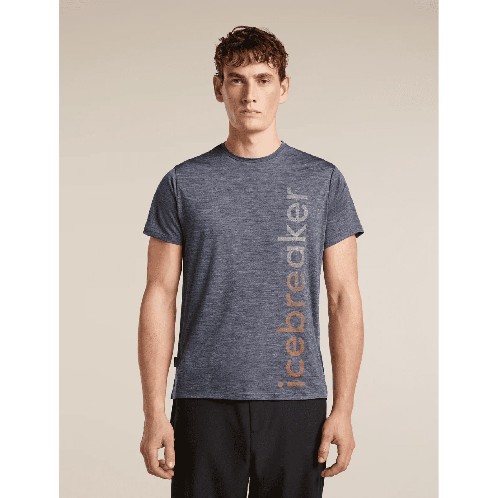 Pánské funkční triko Icebreaker Merino Blend 125 Cool-Lite™ Sphere SS Tee IB Vertical Velikost: M / Barva: šedá