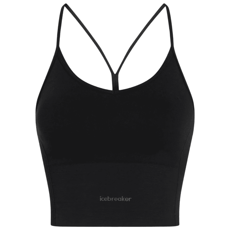 Sportovní podprsenka Icebreaker Merino Blend 260 Seamless Rib Strappy Tank Velikost podprsenky: S / Barva: černá