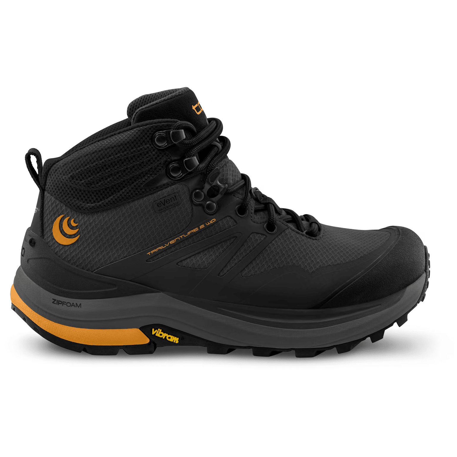 Pánské trekové kotníkové boty Topo Trailventure 2 WP Velikost bot (EU): 42 / Barva: černá/oranžová