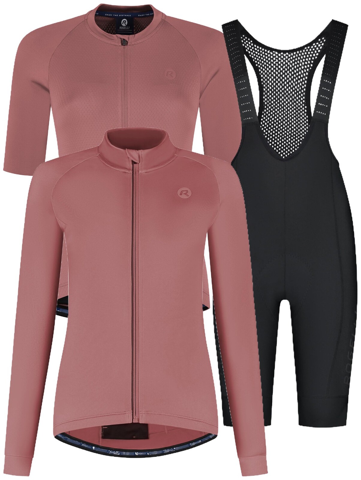Dámské cyklistické oblečení Rogelli ESSENTIAL, starorůžové