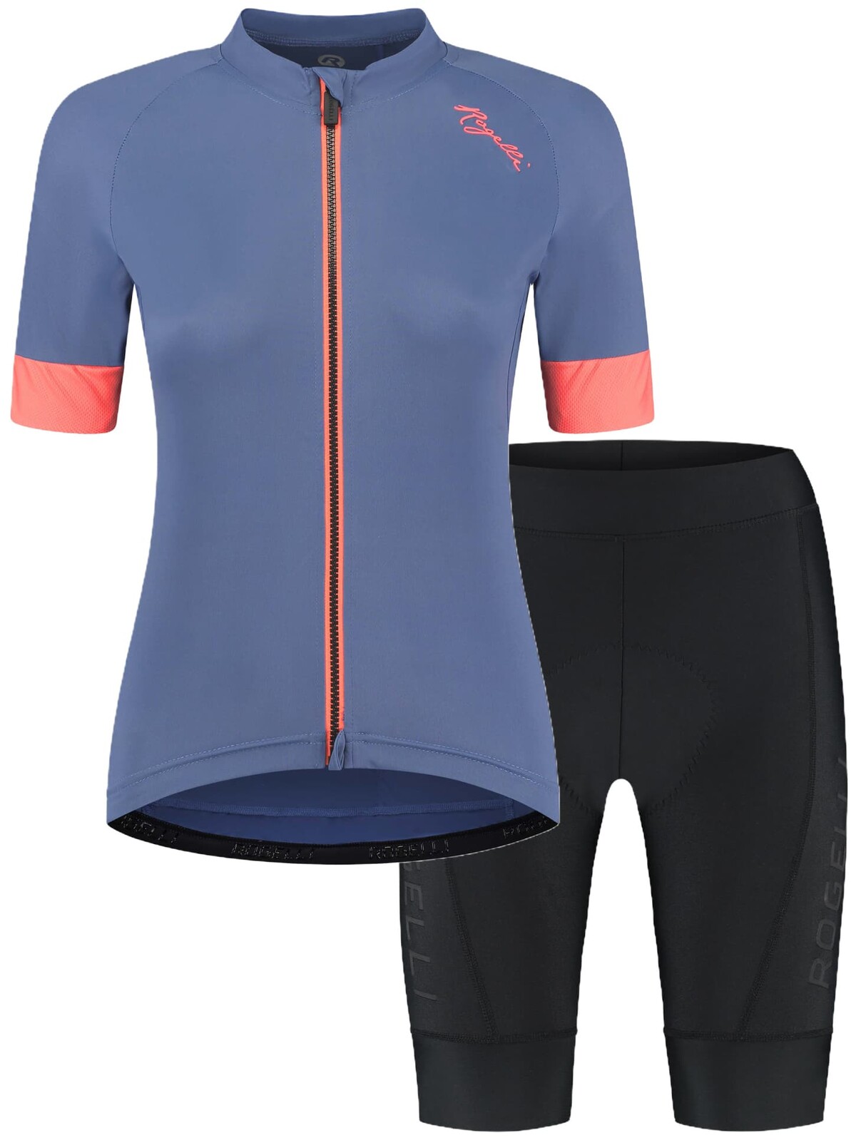 Dámské cyklooblečení Rogelli MODESTA ESSENTIAL III, modro-korálové
