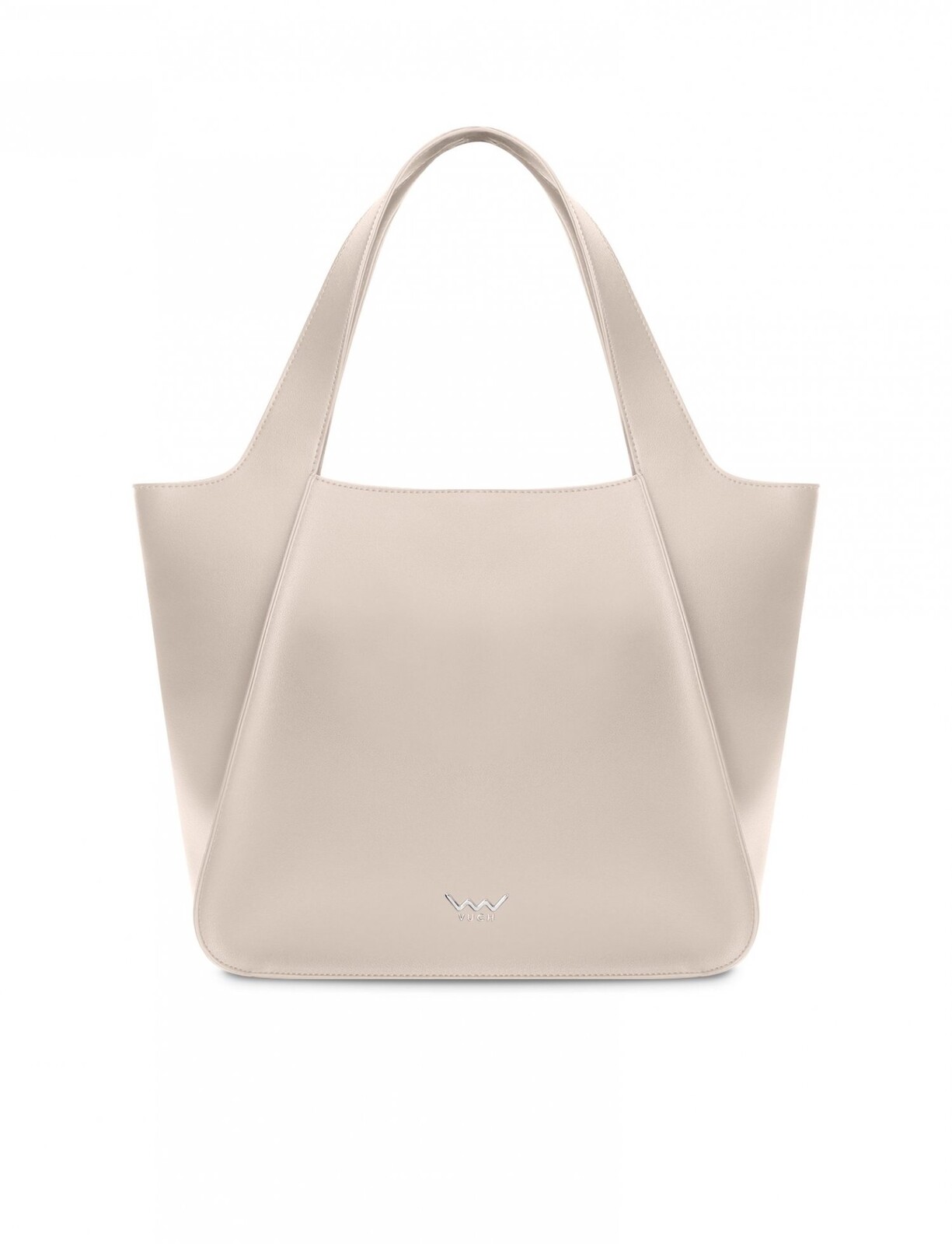 Trendy dámská koženková kabelka na rameno Calyste Middle Cream, béžová