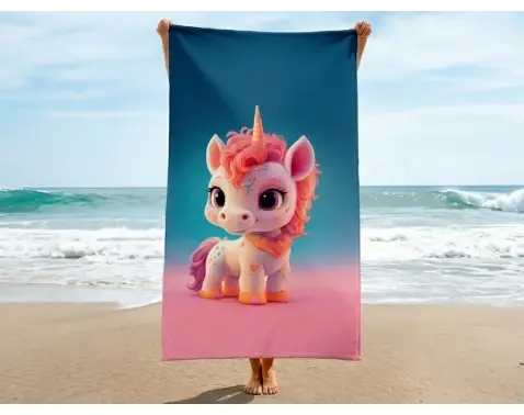 Dětská plážová osuška Phantasy Jednorožec, 80x160 cm