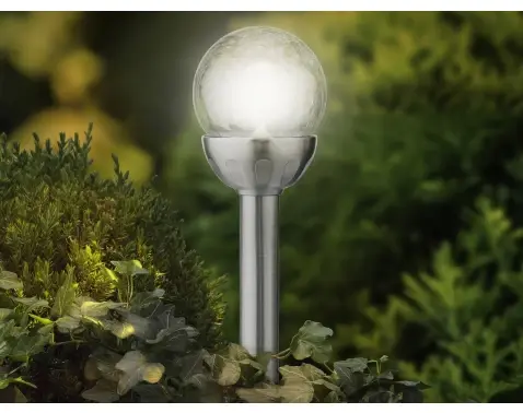 Solární lampa Koule 8x30 cm, efekt praskliny