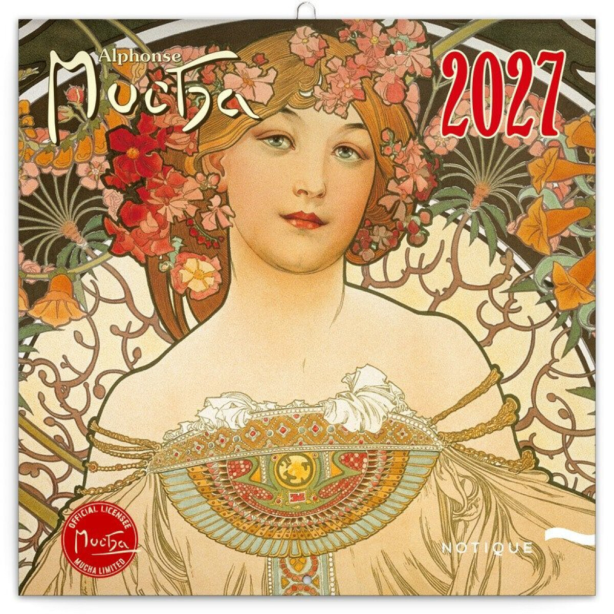 Kalendář 2027 poznámkový: Alfons Mucha, 30 x 30 cm