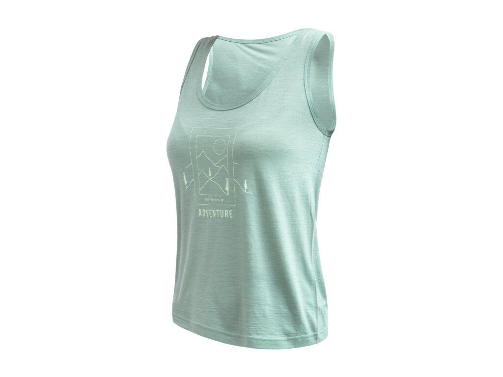 SENSOR MERINO AIR SAY YES dámské triko bez rukávu basil green S Velikost: S