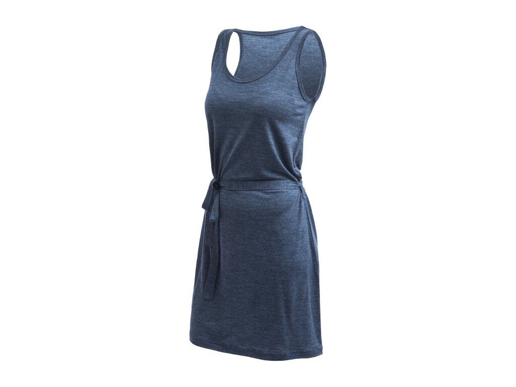 SENSOR MERINO LITE šaty bez rukávu mottled blue S Velikost: S