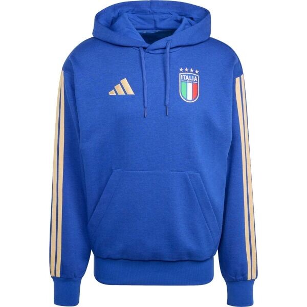 adidas FIGC DNA FL HD Pánská mikina, modrá, velikost