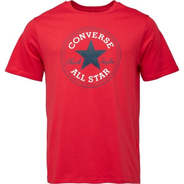 Converse CHUCK LOGO TEE Pánské tričko, červená, velikost