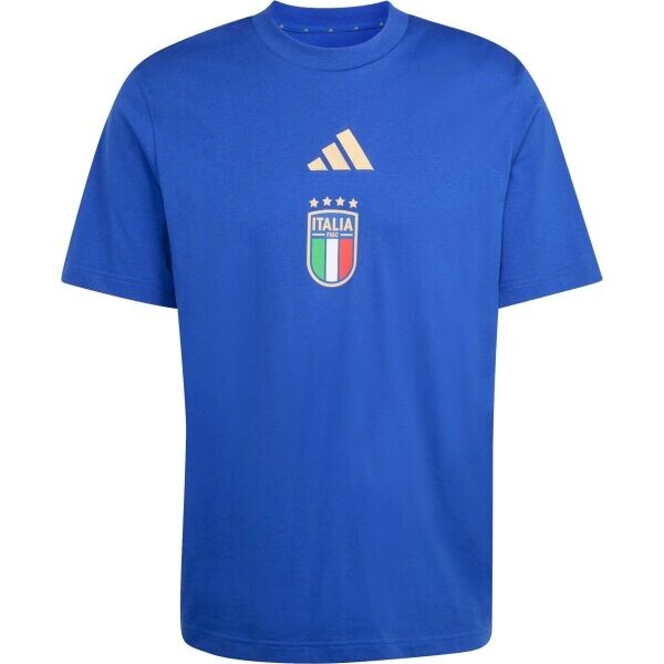 adidas FIGC DNA GR TEE Pánské triko, modrá, velikost